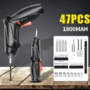 Parafusadeira Portátil USB – Kit 47 Peças Recarregável