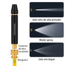 Bico Pulverizador de Alta Pressão para Mangueira – 3 Jatos Ajustáveis