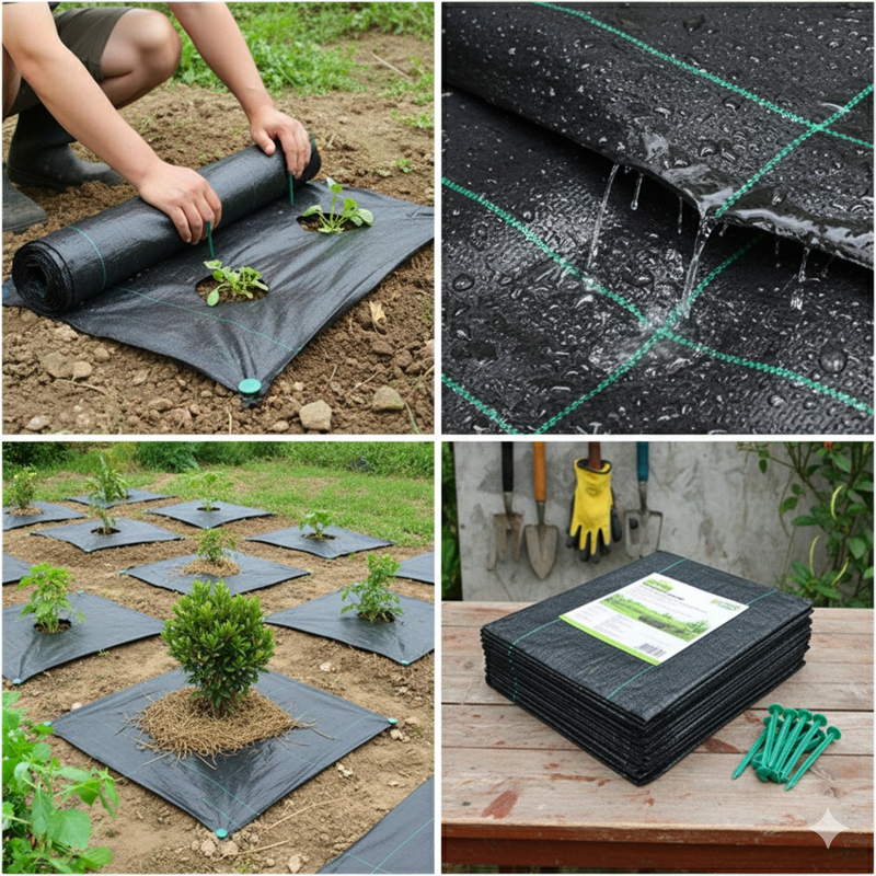 Manta Anti-Ervas 10un – Proteção Premium para Jardim e Lavoura