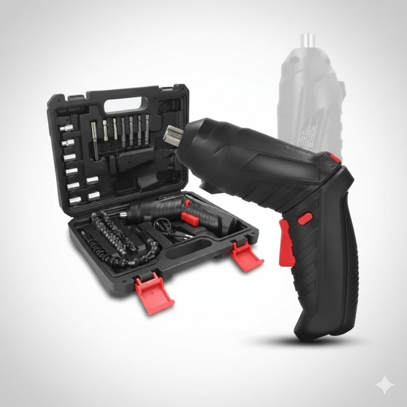 Parafusadeira Portátil USB – Kit 47 Peças Recarregável