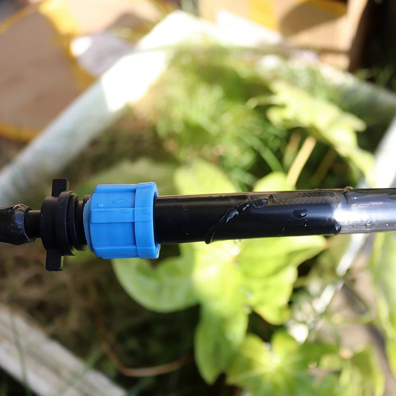 Fita de Gotejamento para Microirrigação 16mm - 20m com Conector de Tubo para Estufas e Jardins