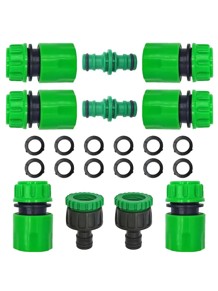 Conector Rápido ABS para Mangueira de Jardim 1/2” – União Dupla Masculina