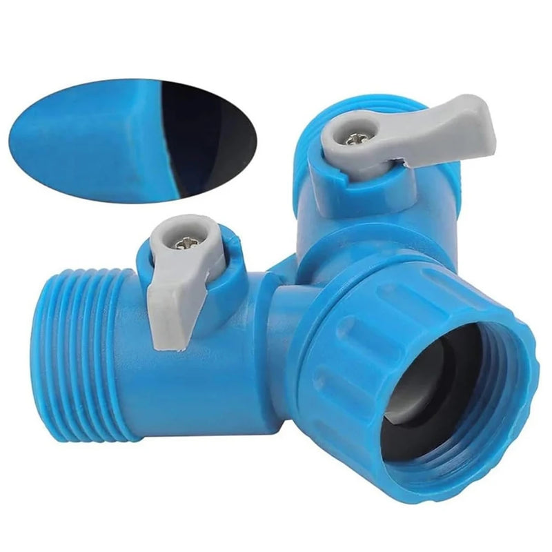 Conector Y com Válvula – Adaptador de Torneira 3/4" para Irrigação e Lavagem