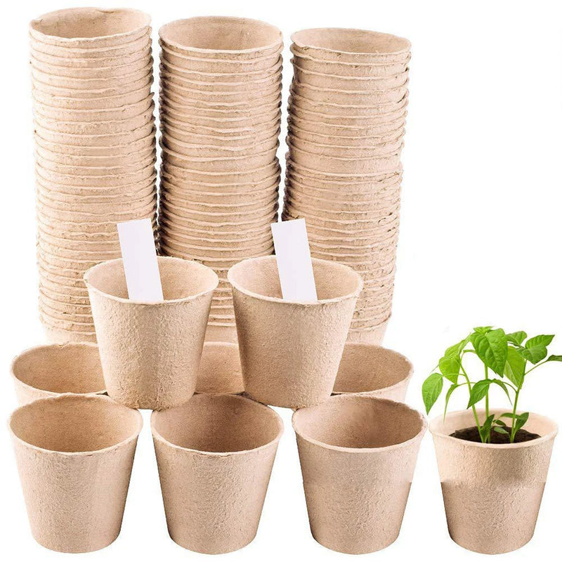 Kit 50 Vasos de Turfa Biodegradáveis – Início Perfeito para Mudas