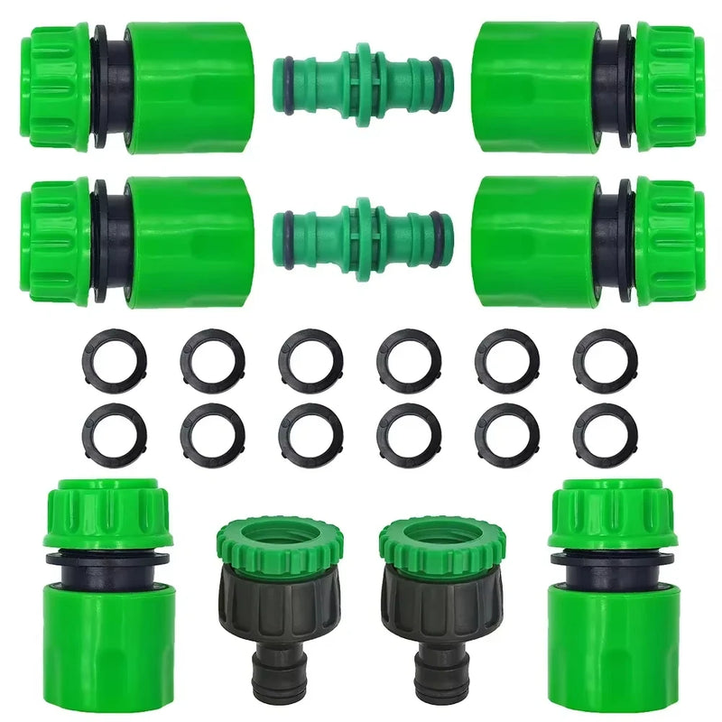 Conector Rápido ABS para Mangueira de Jardim 1/2” – União Dupla Masculina