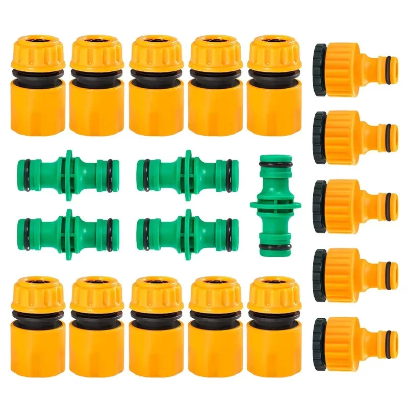 Conector Rápido ABS para Mangueira de Jardim 1/2” – União Dupla Masculina