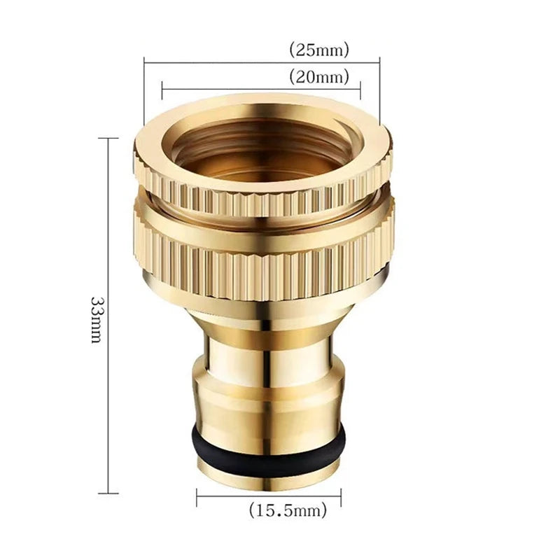 Adaptador de Mangueira em Latão para Lavadora de Alta Pressão – Conector Rosqueado 1/2'' e 3/4''