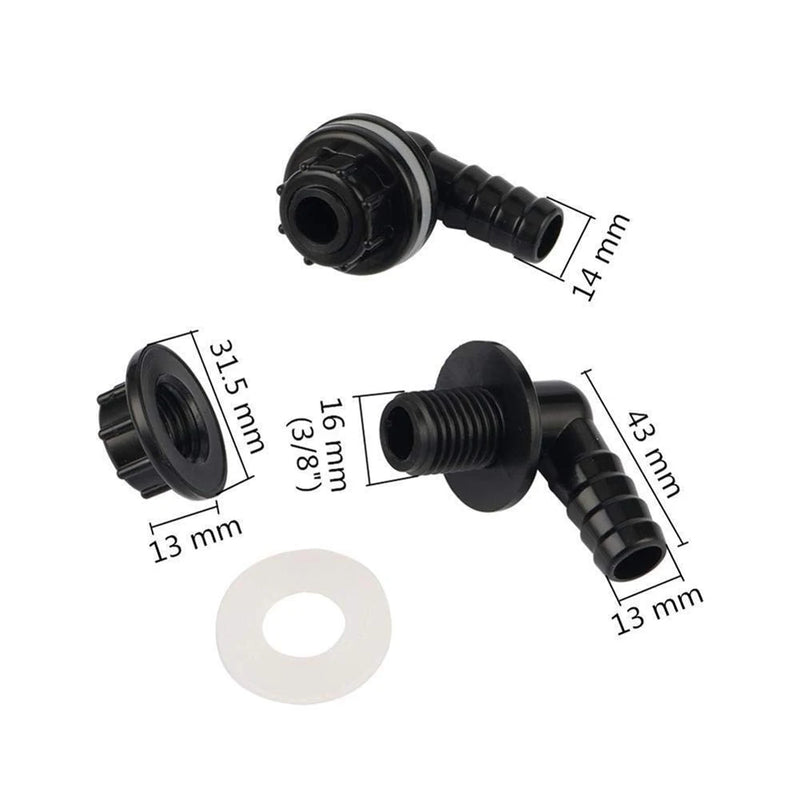 Conector Cotovelo 3/8" a 14mm – Adaptador para Mangueira e Tanque de Água
