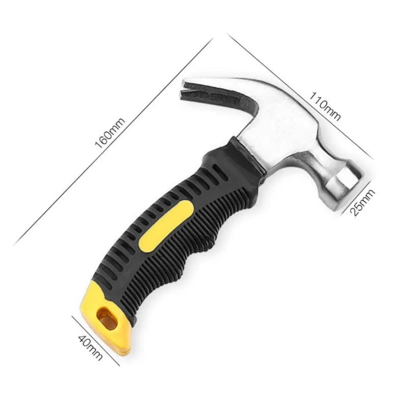 Mini Martelo de Garra Portátil 16cm – Aço Inoxidável com Cabo Ergonômico