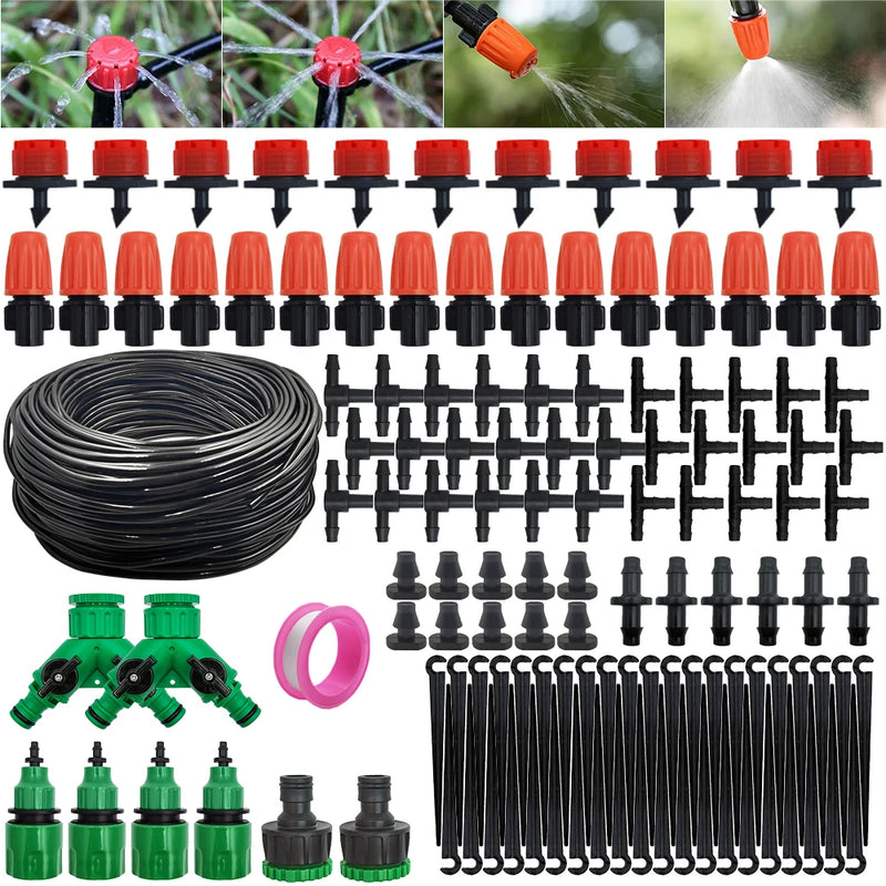 Kit de Irrigação Automática por Gotejamento com Mangueira Ajustável
