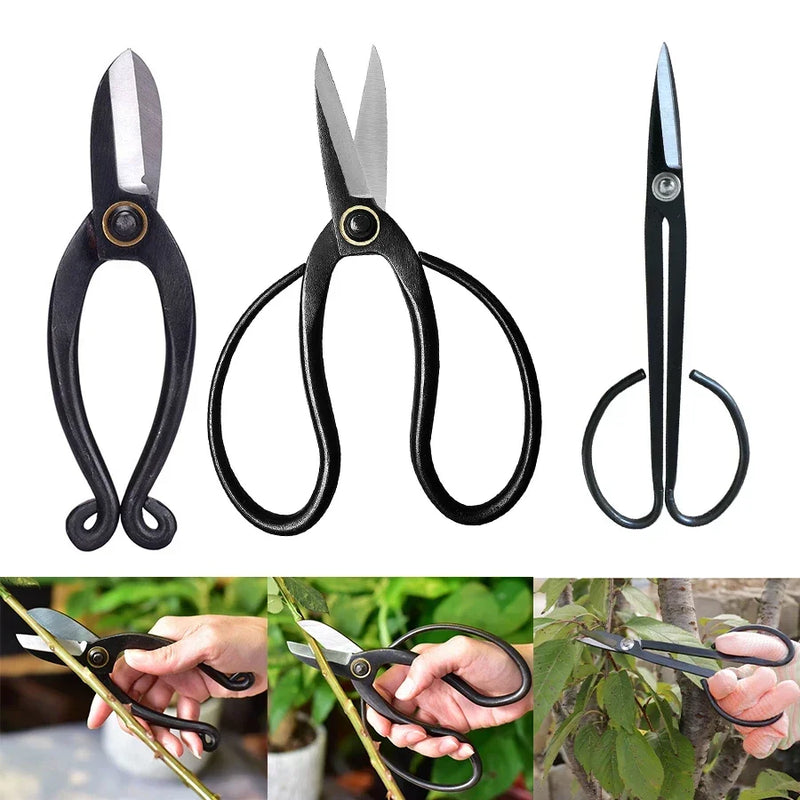 Tesoura de Poda Profissional em Aço Carbono – Cortador de Raízes e Bonsai
