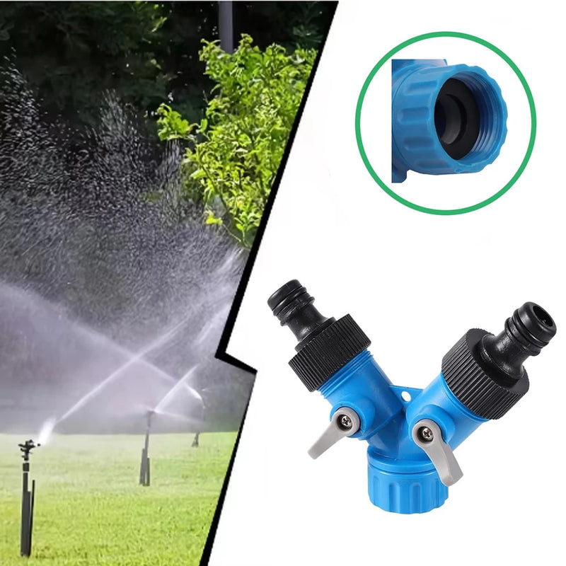 Conector Y com Válvula – Adaptador de Torneira 3/4" para Irrigação e Lavagem